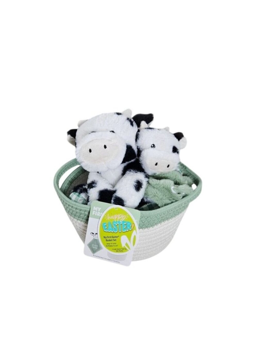 My First Easter Basket Set With Plush Cow Toy & Blanket